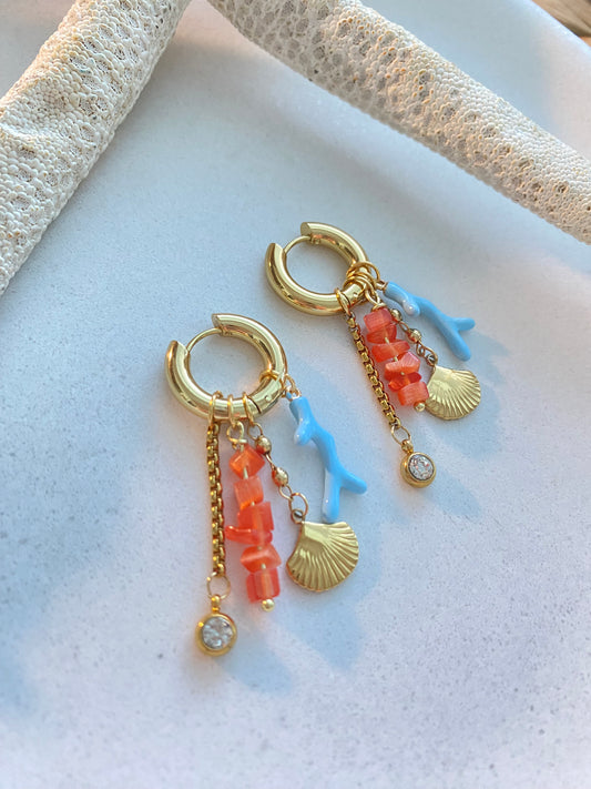 Coral earrings