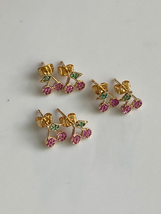 Fresa earrings, Sandía earrings, Cereza earrings