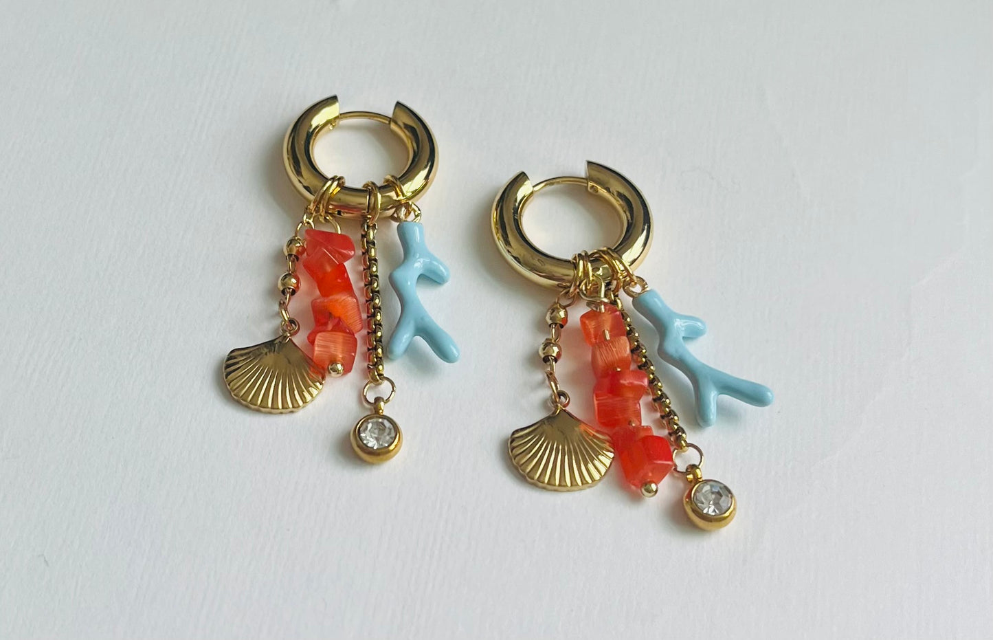 Coral earrings