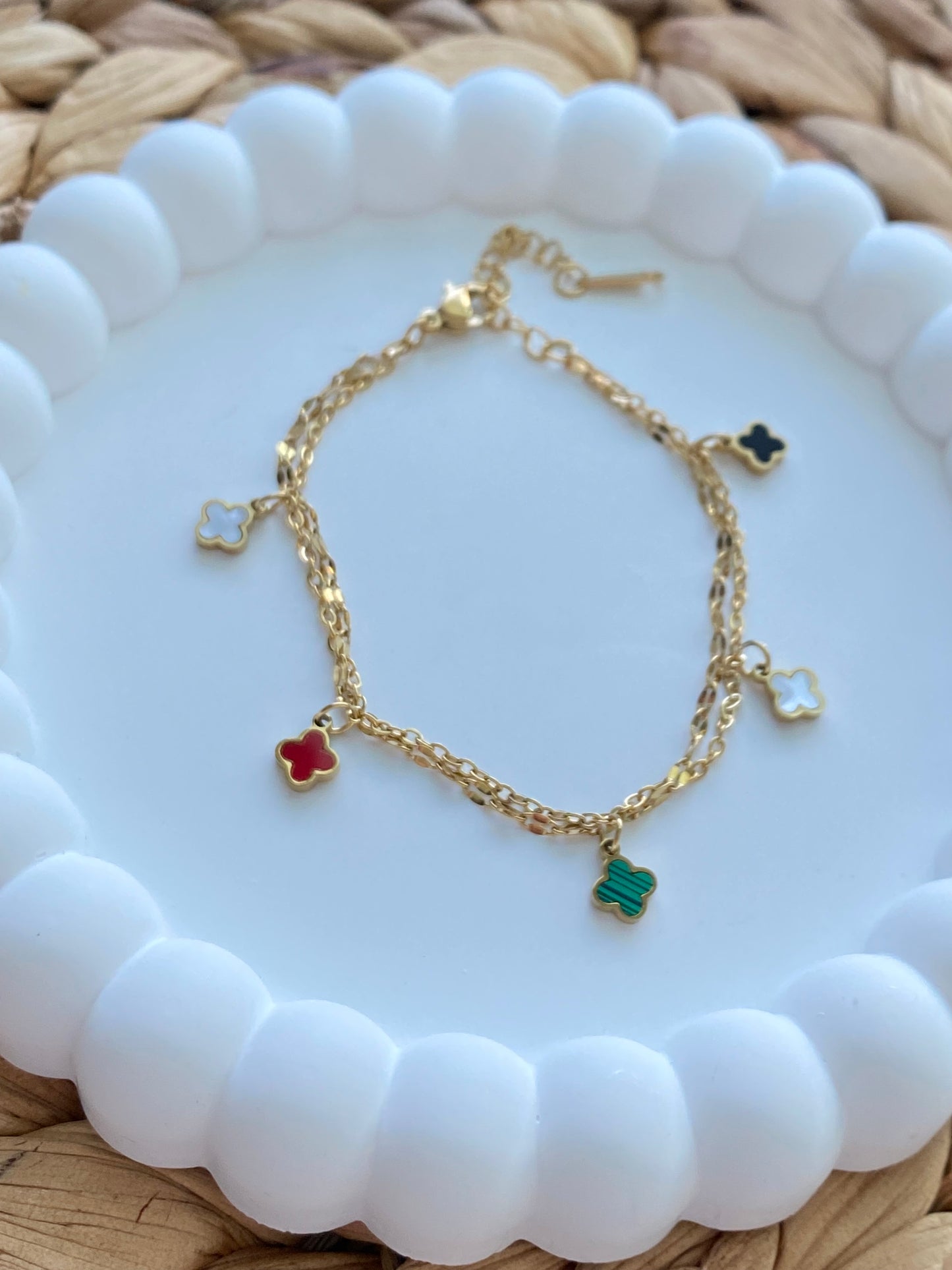 Clover colors anklet