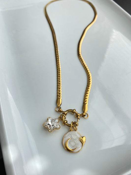 Moon  in Love necklace
