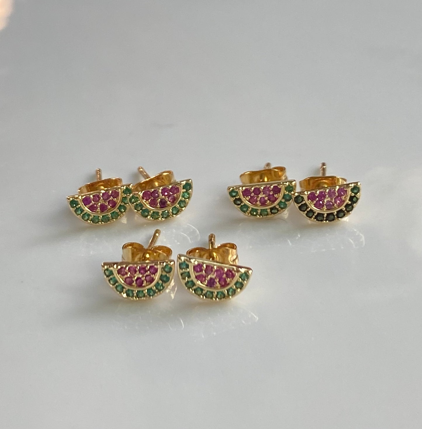 Fresa earrings, Sandía earrings, Cereza earrings