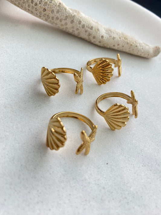Concha-estrella de mar ring